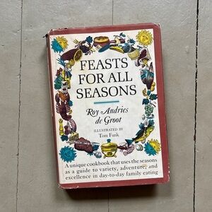 1966 Feasts for All Seasons Chef Wine Gourmet World Cuisine Table Settings Food